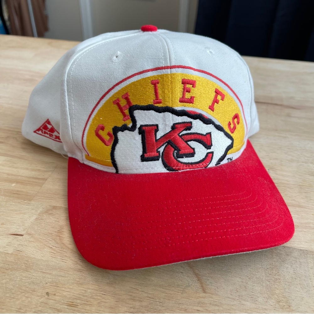 Vintage Kansas City Chiefs NFL Football Apex One Big Logo Snapback Hat